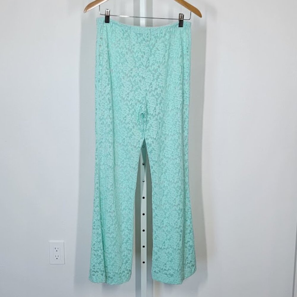 FREE PEOPLE all day lace flare trousers pants Sz M  NEW - Picture 4 of 7